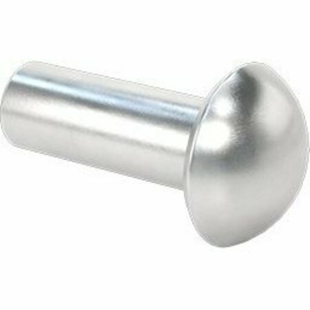 BSC PREFERRED Aluminum Domed Head Solid Rivets 3/32 Diameter for 0.203 Maximum Material Thickness, 250PK 97482A035